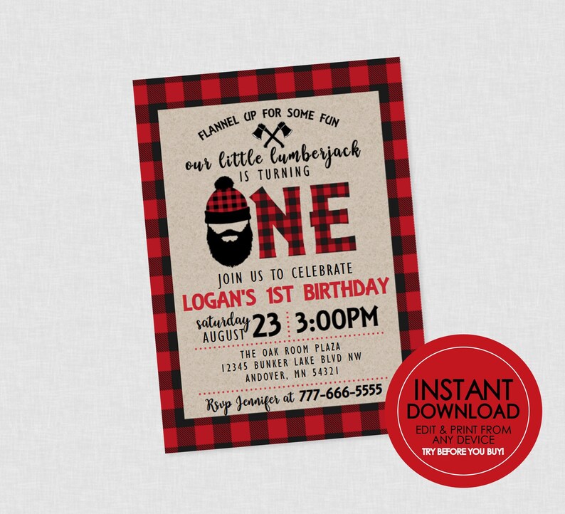 Amscan Little Lumberjack Papier-Servietten Für Kindergeburtstag – 3er Pack, Lustiges Wald-Motiv