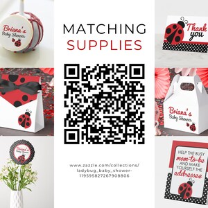 Ladybug Guess Baby's Birthday Shower Game - EDITABLE INSTANT DOWNLOAD - Ladybug Baby Shower Games, Lady Bug, Little Lady image 4