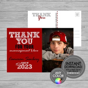 Dankes-Postkarte - EDITIERBARER SOFORT-DOWNLOAD - Bild, Dankes-Karte, Postkarte, Rot, Kastanienbraun, Burgund, Foto