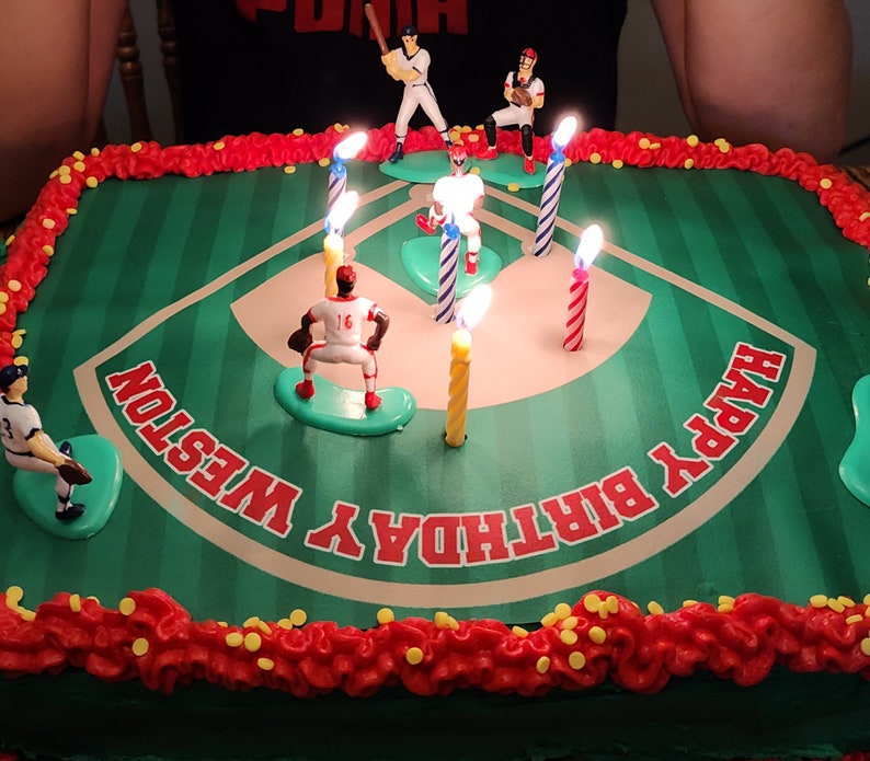 Baseball Field Edible Birthday Cake Topper Frosting Sheet - Baseball ...