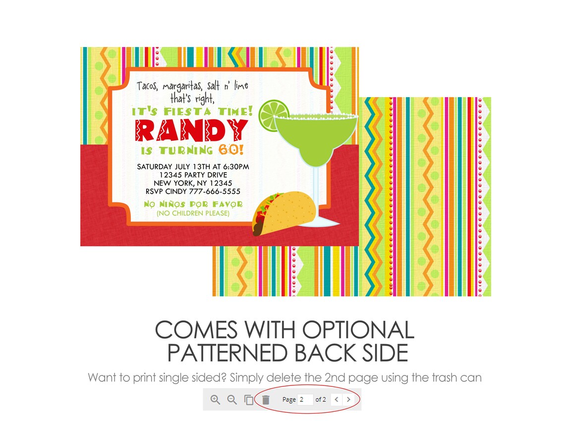 Fiesta Party Invite EDITABLE INSTANT DOWNLOAD Fiesta - Etsy