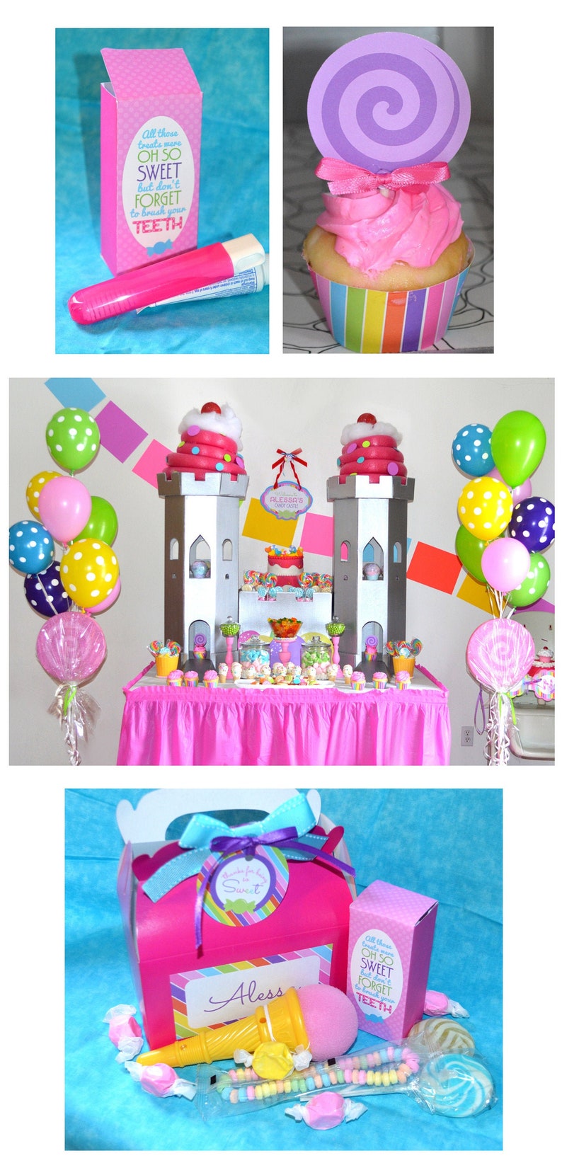 Candyland Birthday Cupcake Toppers / Party Circles Candy Etsy