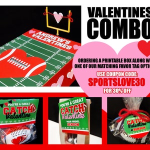 Printable Valentines Football Field For Box EDITABLE INSTANT DOWNLOAD Il 300x300.5702603496 62sz