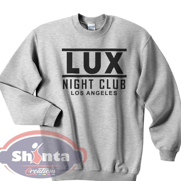 Lux boîte de nuit Sweatshirt Lux Night Club Los Angeles T-shirt Lux boîte de nuit Lucifer Sweater Unisex Crewneck Tee