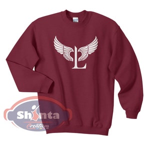 Lucifer Wings, Lucifer Morningstar Wings Sweatshirt, Lucifer shirt What is That You Truly Desire Lucifer Sayings Quotes Sweater Crewneck Tee Maroon