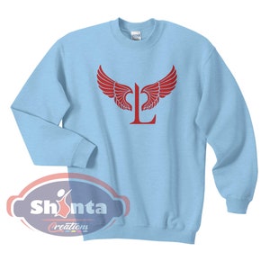 Lucifer Wings, Lucifer Morningstar Wings Sweatshirt, Lucifer shirt What is That You Truly Desire Lucifer Sayings Quotes Sweater Crewneck Tee Light Blue