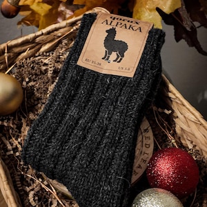 Calzini in lana di alpaca Qorux / Calzini da trekking caldi unisex