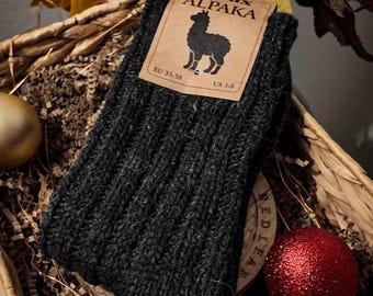 Calcetines de lana de alpaca Qorux / Calcetines cálidos unisex para senderismo