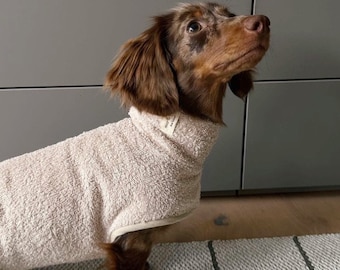 Bademantel für Hunde, Dog Bathrobe, Hundebademantel, Dog robe, Maßgeschneiderter Hundemantel, Hundekleidung, Maßgeschneiderte Hundekleidung