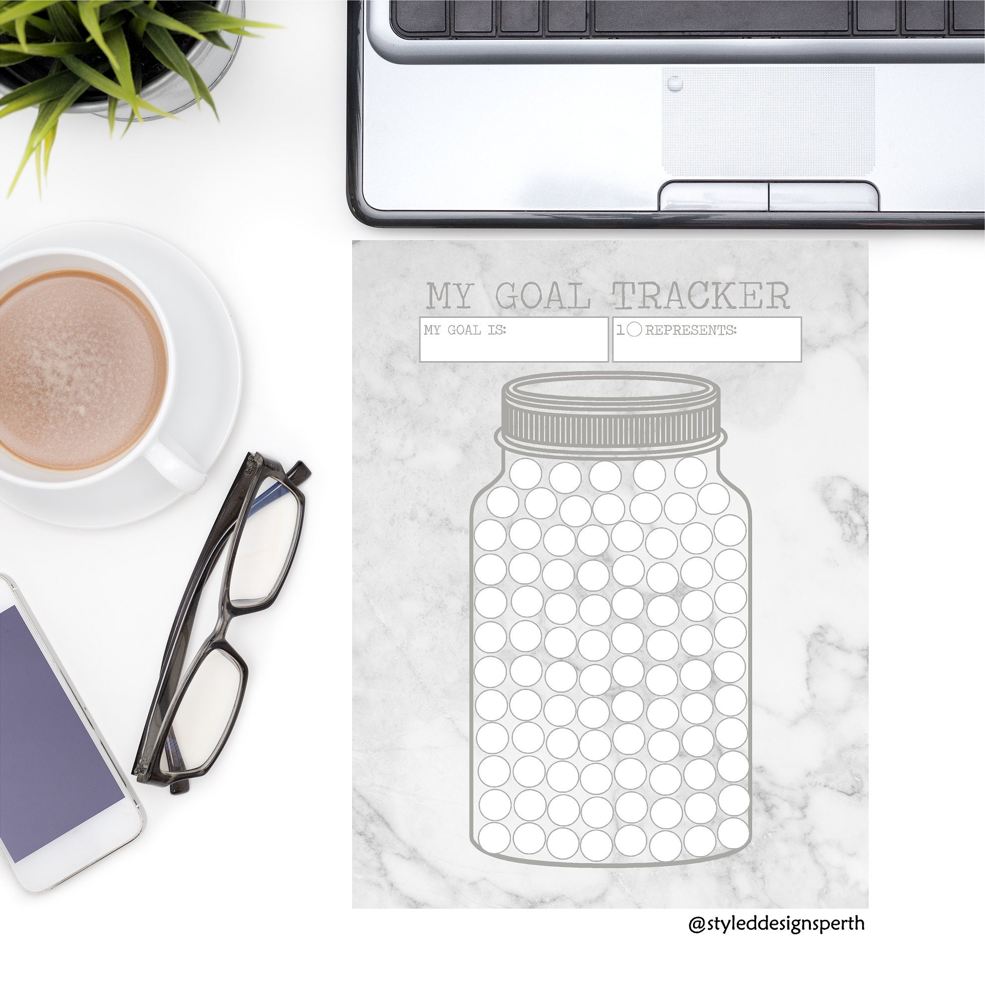 Savings Tracker Mason Jar Savings Goals Tracker Financial Etsy