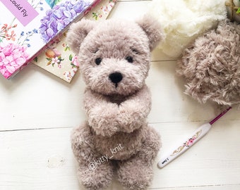 Crochet PATTERN teddy bear in English. Tutorial crochet plush bear. Amigurumi crochet pattern animals.