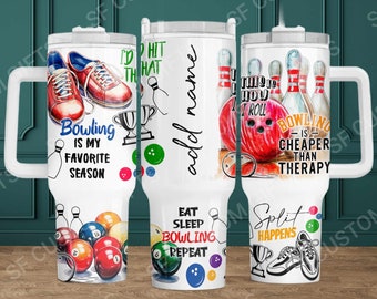Strike It Lucky Bowling Tumbler | Personalized Insulated Drinkware | Bowling Gift