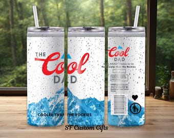 The Cool Dad&quot; Mountain Tumbler - Insulated Stainless Steel Gift for Him:- Insulated Travel Mug