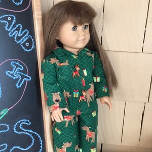 American girl online doll reindeer pajamas
