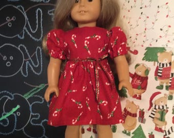 18 inch doll Christmas dress