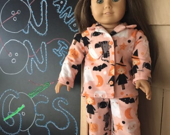 Happy Halloween cozy pajamas for 18 inch doll