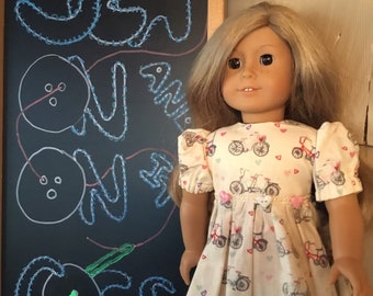 18 inch doll Valentines dress