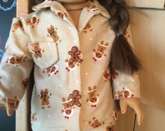 18 inch doll Gingerbread pajamas