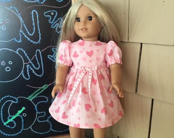 18 inch doll Valentine’s Day dress