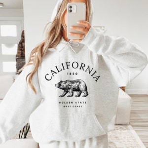 California Hoodie, California Bear Hoodie, California Sweatshirt, California Gifts for Women