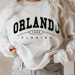 Orlando Sweatshirt, Orlando Shirt, Orlando Florida, Orlando Gifts, Vintage Sweatshirt Style, Sweatshirt for Women, Crewneck Sweatshirt