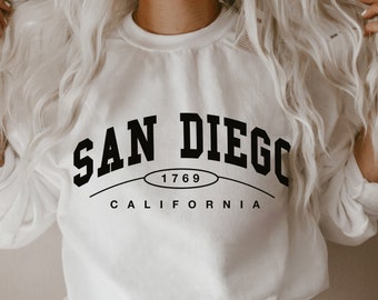 San Diego Sweatshirt, San Diego Crewneck, San Diego Shirt Women, San Diego Gifts, San Diego Shirts for Women