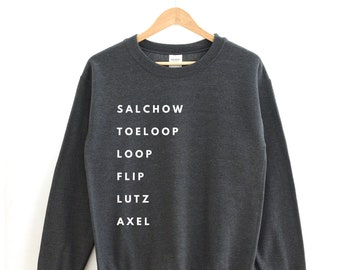 Figure Skating Sweatshirt, Ice Skating Sweatshirt, Figure Skating Shirt Women, Figure Skating Gift, Jumps