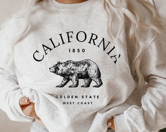 California Bear Sweatshirt, California Sweatshirt Women, California Shirt for Women, California Crewneck, California Gifts