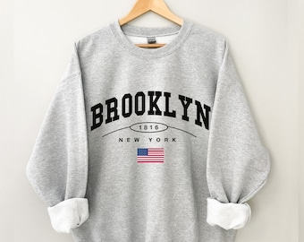 Brooklyn Sweatshirt, Brooklyn Crewneck, Brooklyn Sweater, Brooklyn NY, Brooklyn Shirt, Brooklyn Gifts, Vintage Brooklyn Sweatshirt