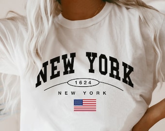 New York Tshirt for Women, New York T Shirt, New York Tshirt Vintage, Varsity Tee, New York Gift
