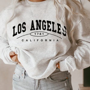 Los Angeles Sweatshirt, Los Angeles Crewneck, Los Angeles Sweatshirt for Women, Los Angeles Sweatshirt Vintage Style