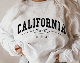 California Sweatshirt Women, California Sweatshirt Vintage Style, , California Crewneck, California Gifts for Women