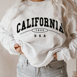 California Sweatshirt Women, California Sweatshirt Vintage Style, , California Crewneck, California Gifts for Women