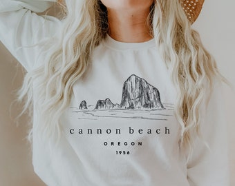 Cannon Beach Sweatshirt, Cannon Beach Crewneck, Haystack Rock Shirt, Cannon Beach Gifts