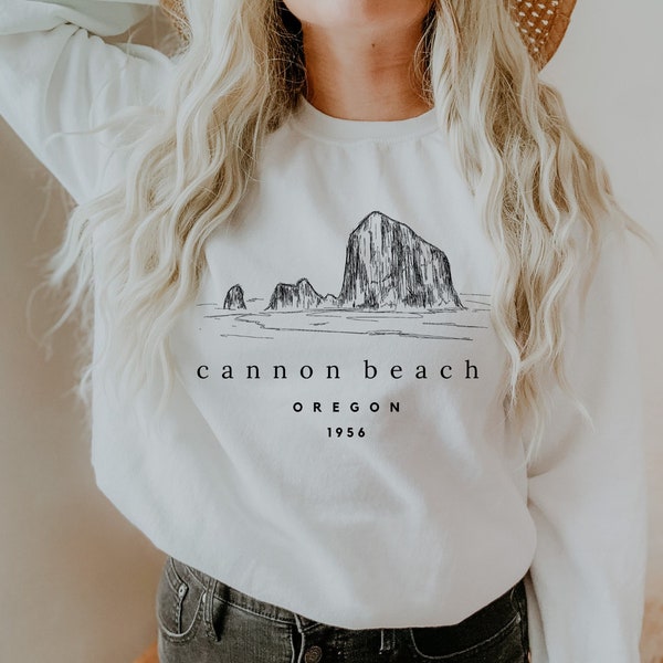 Cannon Beach Sweatshirt, Cannon Beach Crewneck, Haystack Rock Shirt, Cannon Beach Gifts