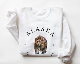 Alaska Sweatshirt, Alaska Crewneck, Alaska Shirts for Women, Alaska Shirt, Alaska Gifts, Alaska Sweater, Alaska Shirt Women