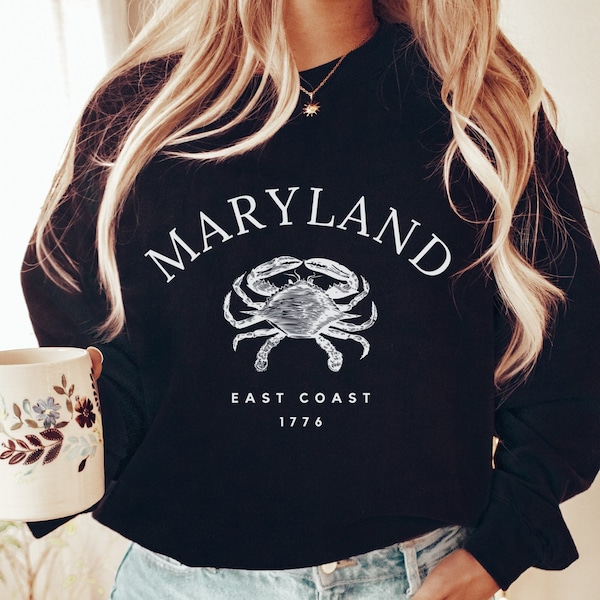 Maryland Sweatshirt, Maryland Shirt Women, Maryland Gift, Maryland Sweater, For Women, Maryland Crab Shirt, Maryland Crewneck