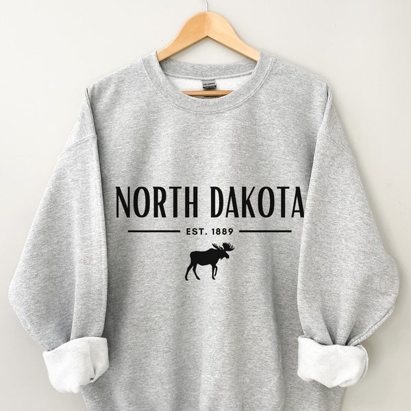 North Dakota Sweatshirt, North Dakota Crewneck, North Dakota Shirt, North Dakota Gifts, North Dakota Shirt Women