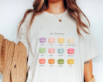 Macaron Tshirt, French Teacher Shirt, French Teacher Gift, Macaron Lover Shirt, France Tshirt, Pastry Shirt