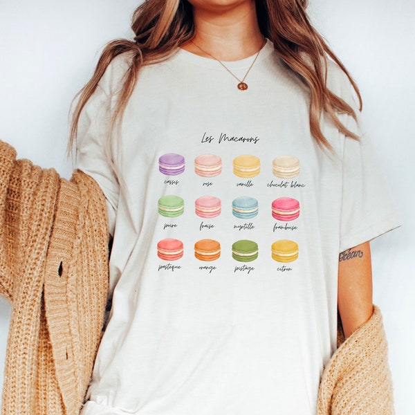 Macaron Tshirt, French Teacher Shirt, French Teacher Gift, Macaron Lover Shirt, France Tshirt, Pastry Shirt