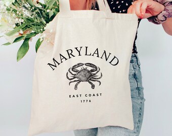 Maryland Tote Bag, Maryland Gifts, Maryland Bridesmaid Gift, Maryland Girls Trip, Maryland Moving Gift, Maryland Mothers Day Gift