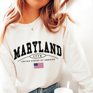 Maryland Sweatshirt, Maryland Crewneck, Maryland Gifts, Maryland Shirts Women, Maryland Sweater, Graphic Sweatshirt
