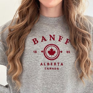 Banff Sweatshirt, Embroidered Crewneck, Banff Shirt Women, Banff Gifts, Banff, Banff Alberta Sweater