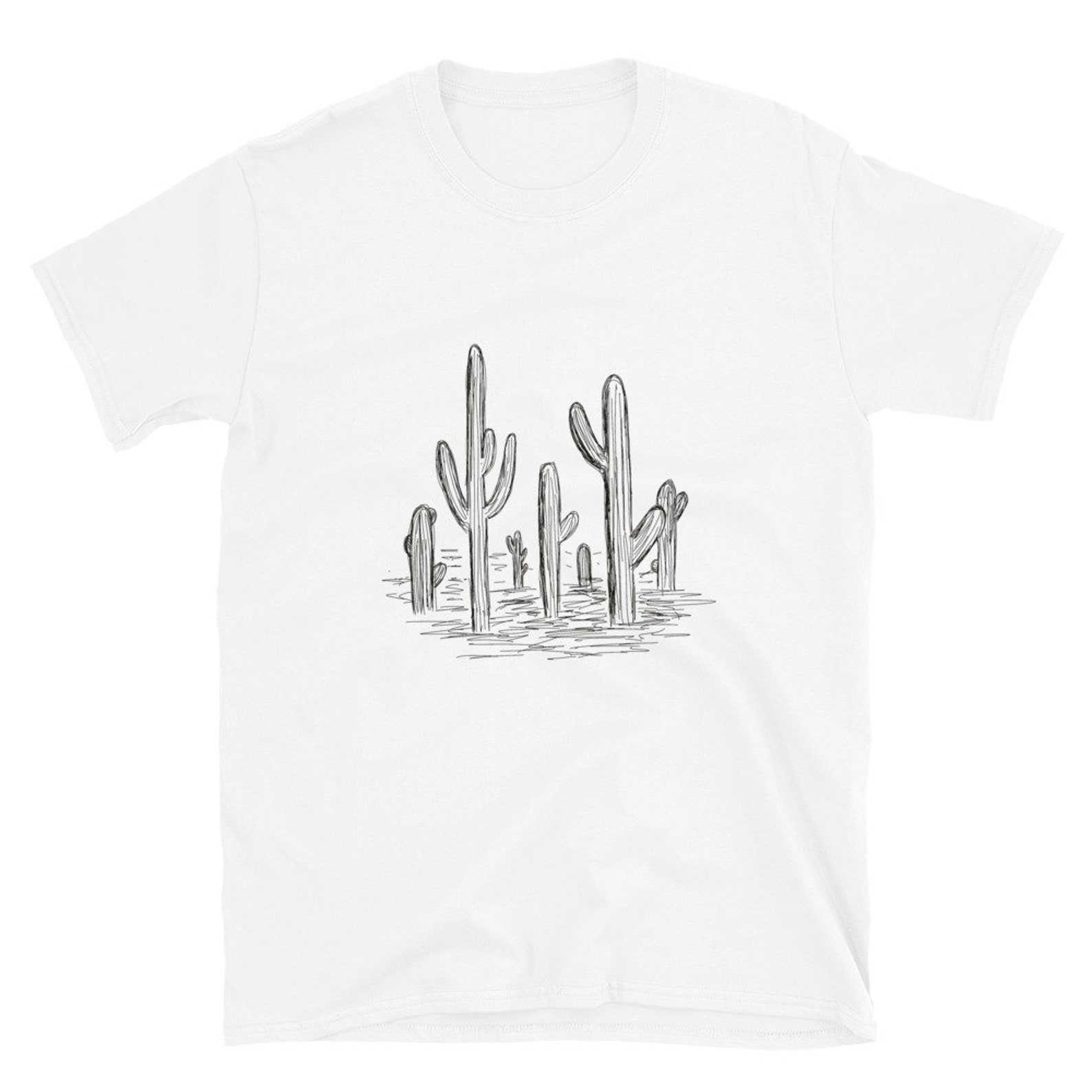 Women's Cactus T-Shirt - 'Can't Touch This' Retro Graphic Tee, Funny Short Sleeve Top For Summer & Vacation