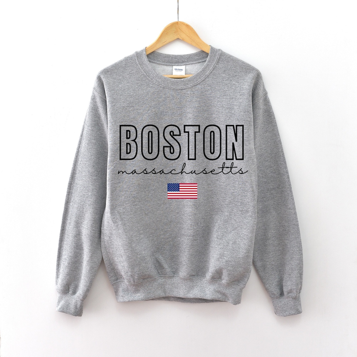 Boston Sweatshirt Women Boston Crewneck Vintage Boston Etsy