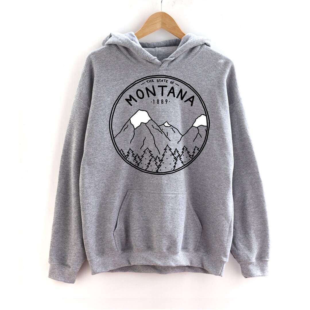 Montana Hoodie - Vintage Design Mit Bergen Für Outdoor Fans