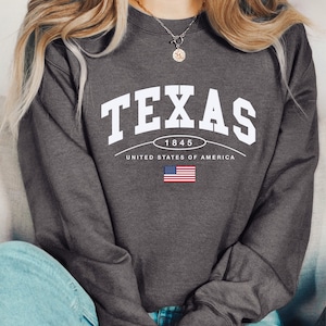 Texas Sweatshirt, Texas Sweatshirt Vintage, Texas Crewneck, Texas Shirt for Women, Texas Gifts for Women, Texas Souvenir image 5