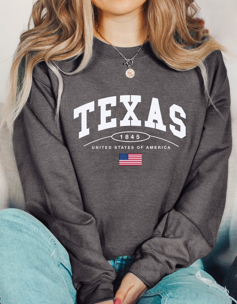 Texas Sweatshirt, Texas Sweatshirt Vintage, Texas Crewneck, Texas Shirt for Women, Texas Gifts for Women, Texas Souvenir image 5
