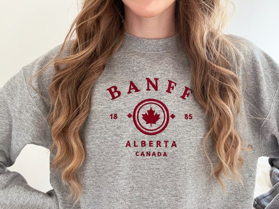 Banff Sweatshirt, Embroidered Crewneck, Banff Shirt Women, Banff Gifts, Banff, Banff Alberta Sweater
