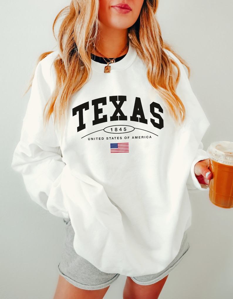 Texas Sweatshirt, Texas Sweatshirt Vintage, Texas Crewneck, Texas Shirt for Women, Texas Gifts for Women, Texas Souvenir image 6